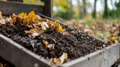 Zelfgemaakte mest van gevallen bladeren: hoe je eenvoudig een waardevol wonder voor de bodem maakt